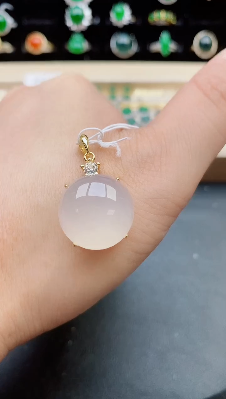 【闪购商品】玛瑙/玉髓吊坠(赠链)银S925镶嵌31321