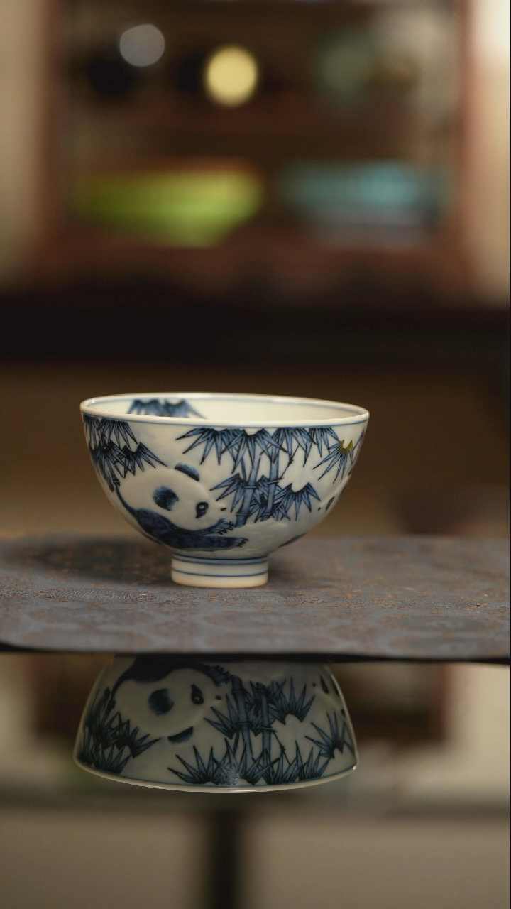 【闪购商品】又见春风熊猫鸡心杯杯