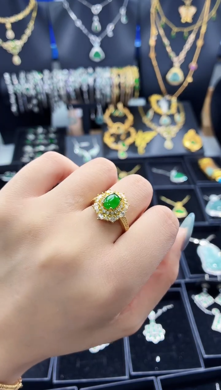 翡翠戒指未镶嵌戒指