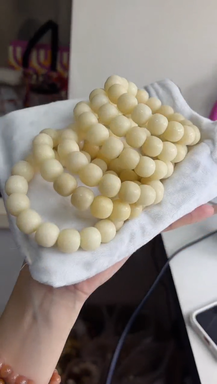 手串菩提根/象牙果沐k53糯米糍干磨桶珠13*14mm手串