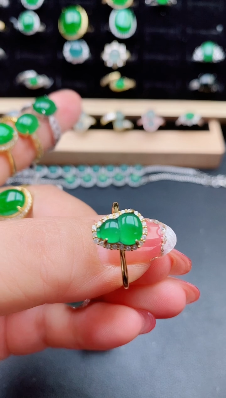 【闪购商品】翡翠戒指银S925镶嵌5080550