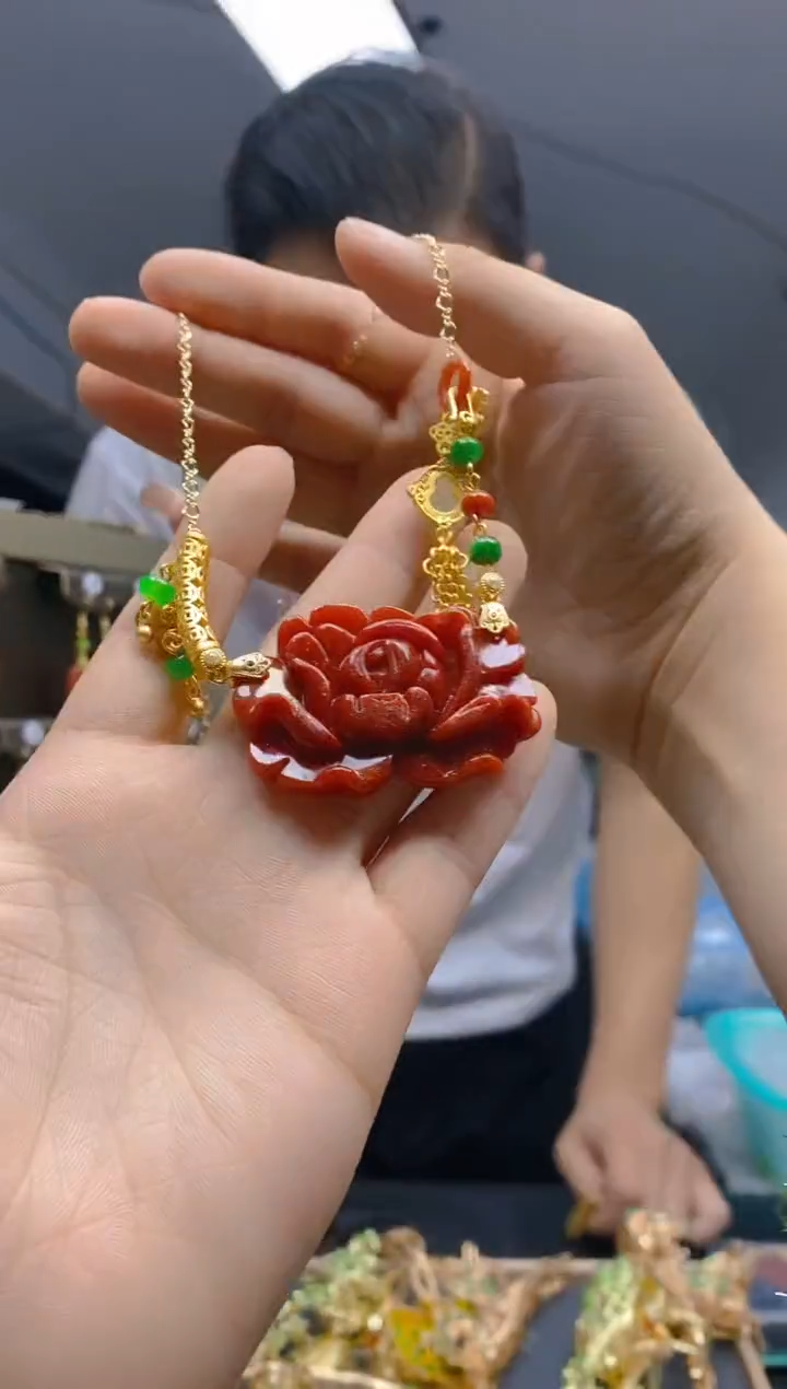 【闪购商品】翡翠耳饰合金167翡翠锁骨链