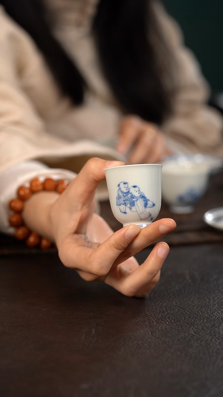 【闪购商品】杯聚澜堂童子赏画闻香杯