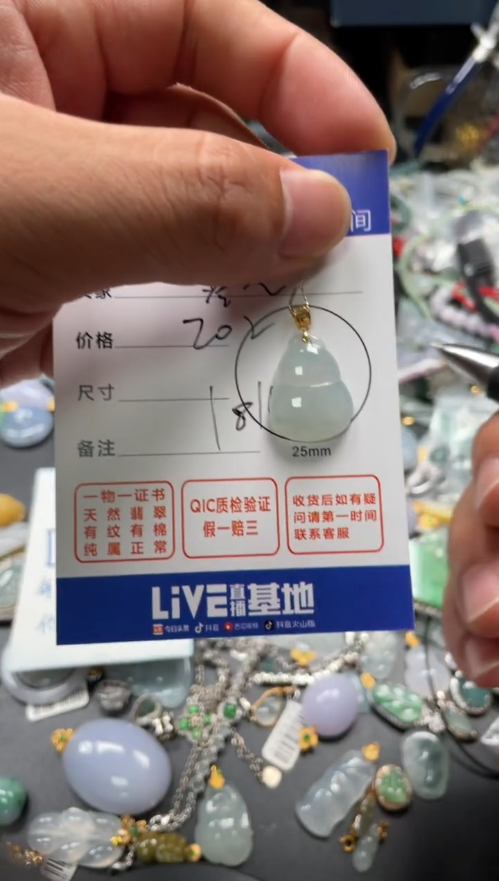 翡翠未镶嵌颈饰落*挂件