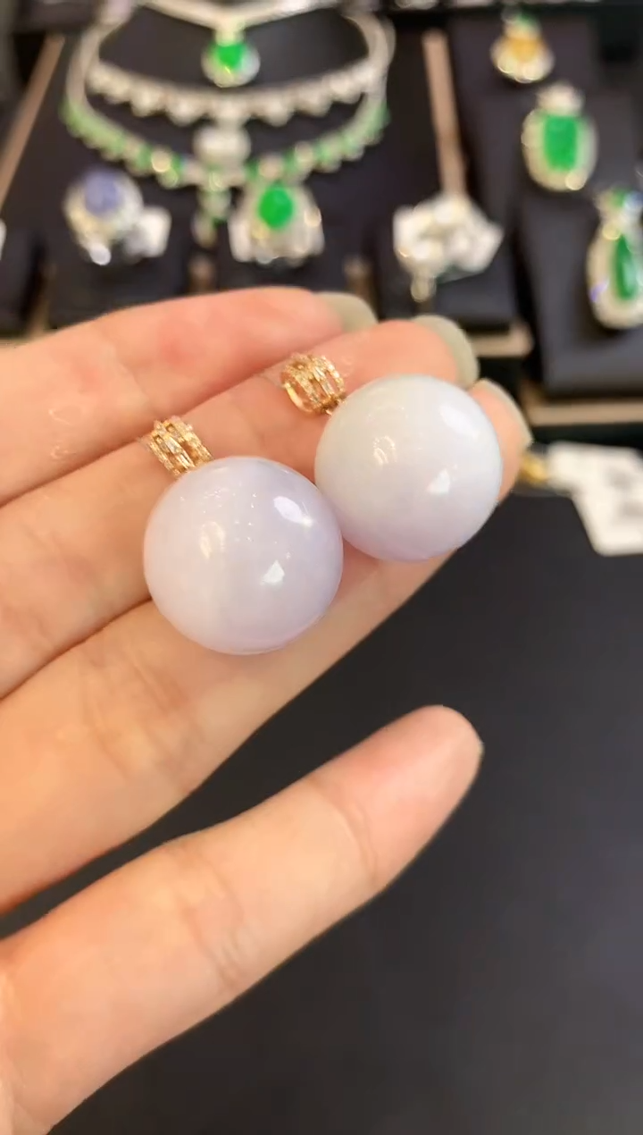 翡翠18K金镶嵌吊坠(不含链)m6多样性一件发货紫货有色差