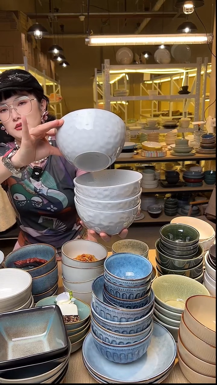 瓷41外贸尾货窑变釉下彩默认微瑕