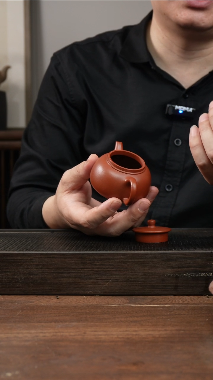 茶杯紫砂花**?朱泥小明月     120CC  