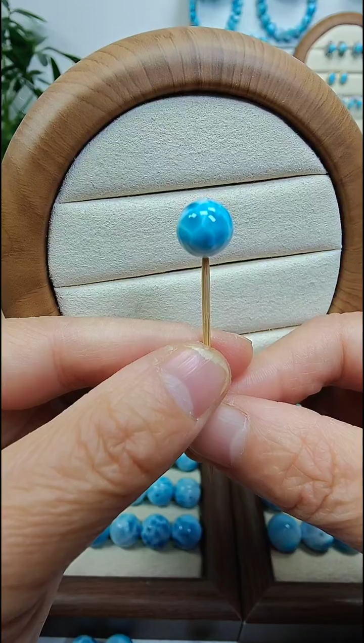 未镶嵌针钠钙石（海纹石）珠宝半成品沉***哥多样性发其一