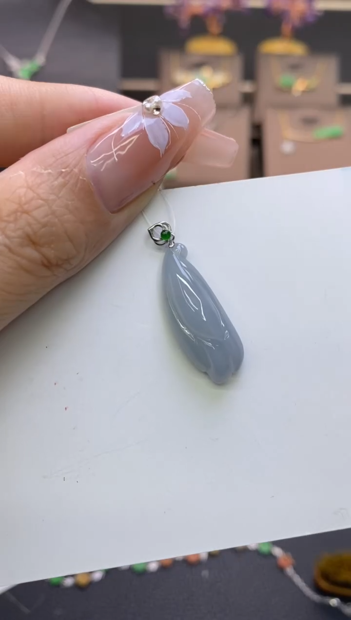 【闪购商品】翡翠颈饰18K金镶嵌净货12372