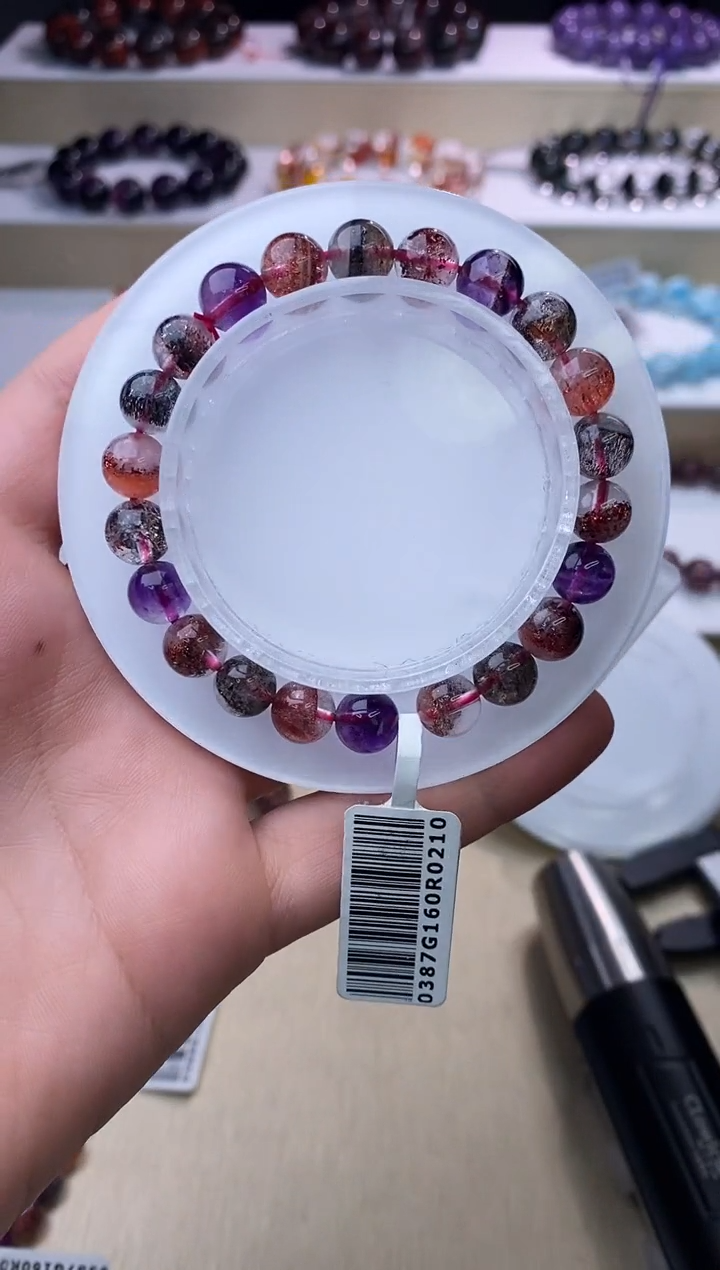 【闪购商品】水晶手链未镶嵌黑加仑超七单圈8m+