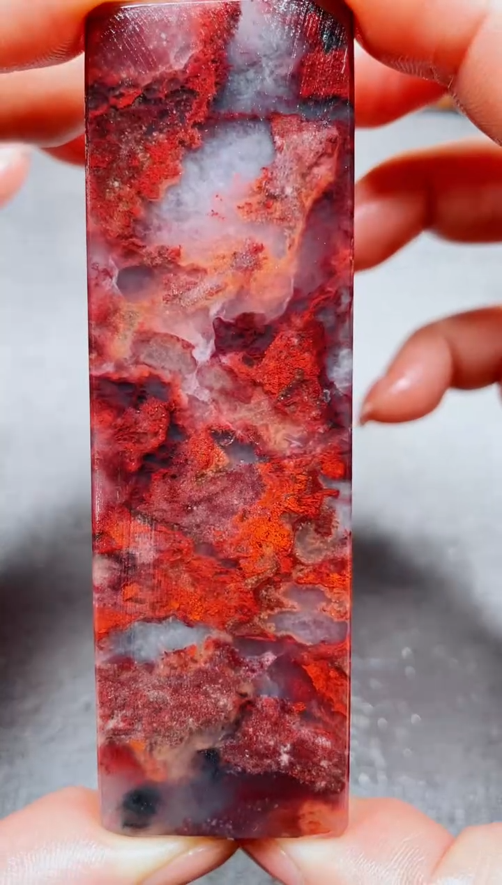 玉桂林鸡血玉素章--17