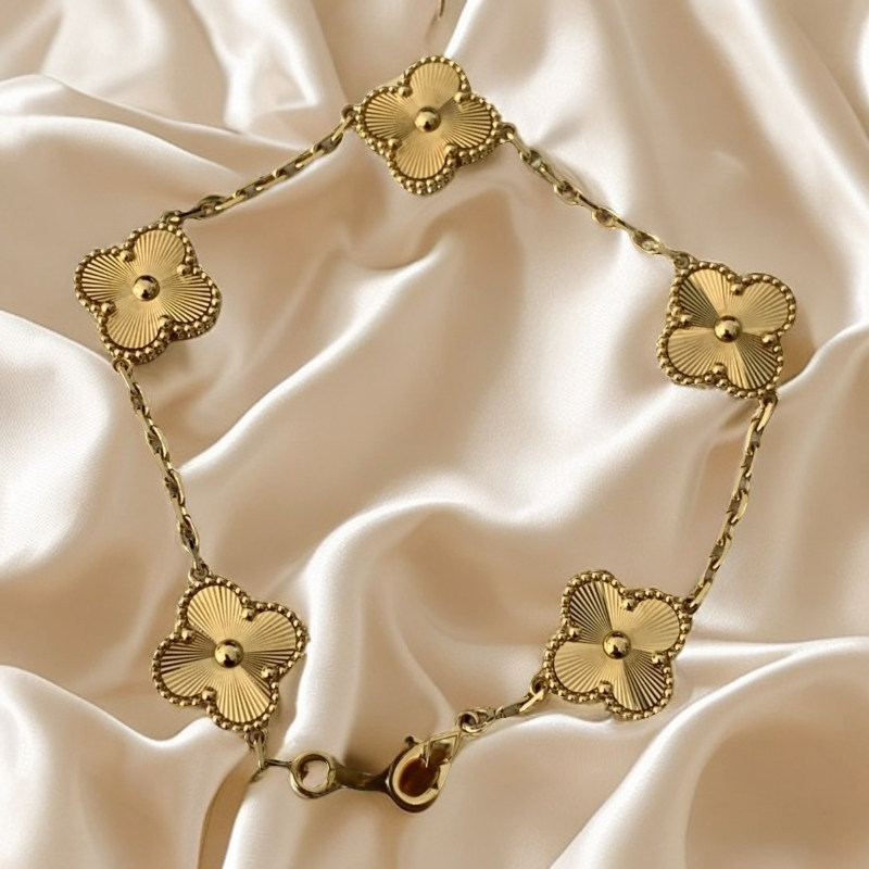 《佳佳专属》18K金  全金镭射超重金五花手链