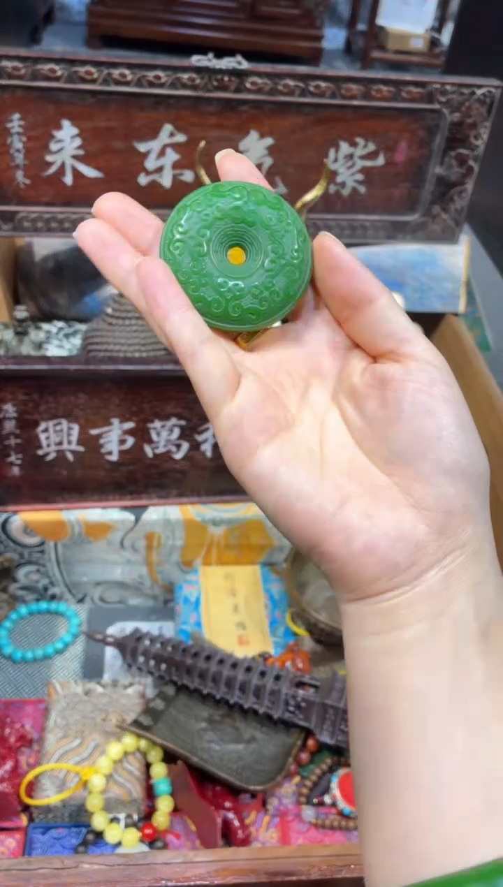 未镶嵌和田玉挂件慧心甄选直播推荐