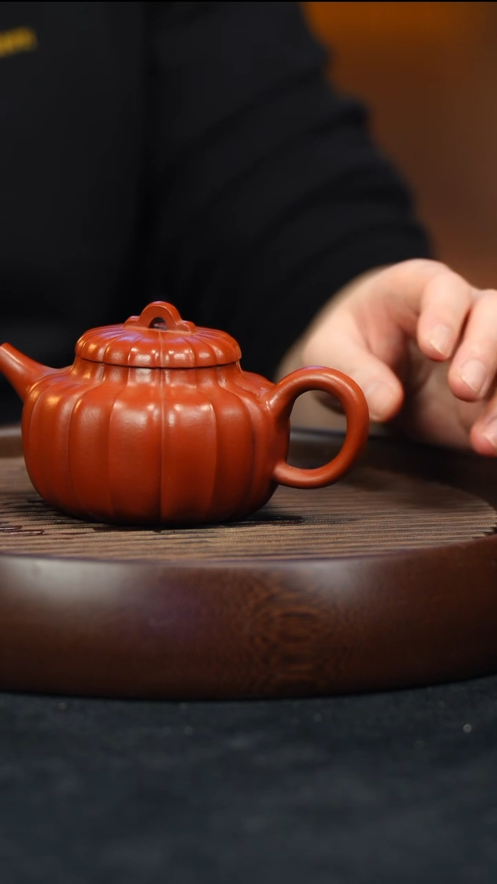 【闪购商品】紫砂茶壶朱泥 筋纹茶壶 JF