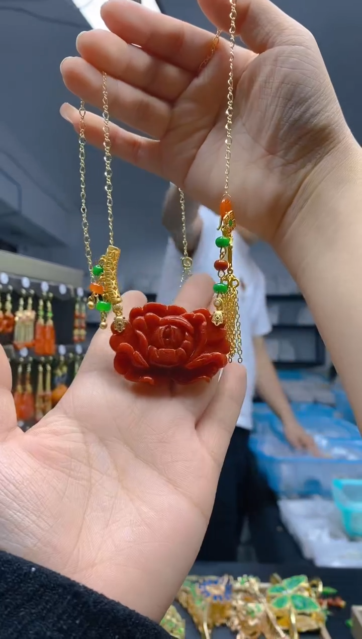 【闪购商品】翡翠耳饰合金213翡翠锁骨链