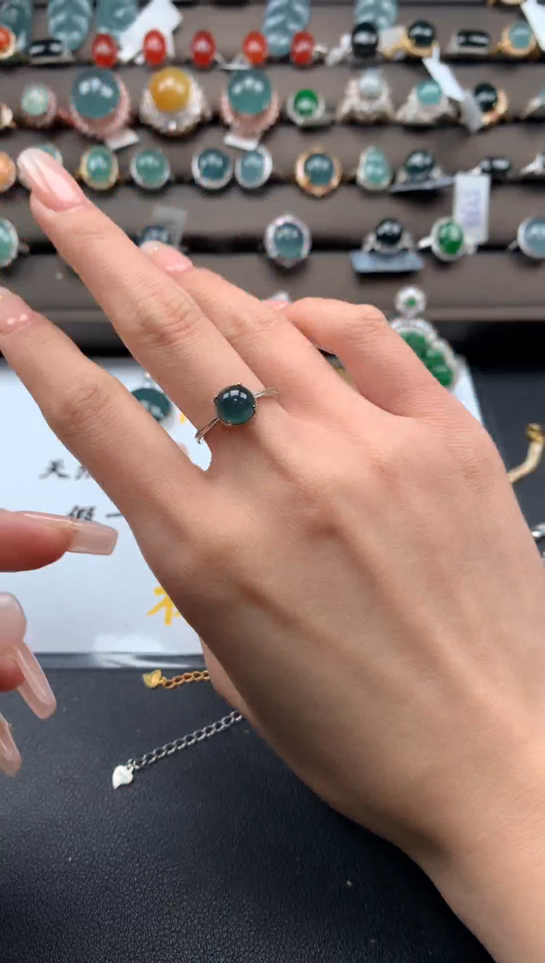 【闪购商品】翡翠戒指银S925镶嵌11111