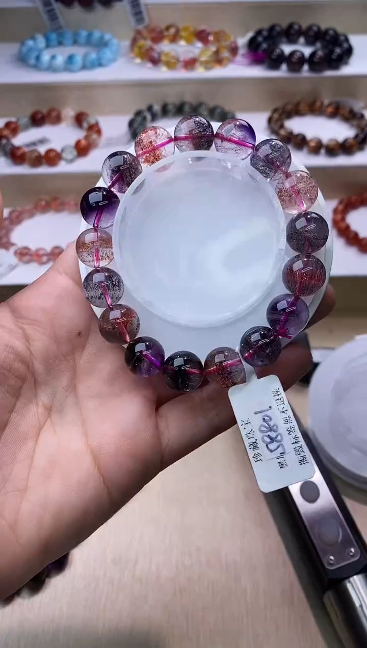 【闪购商品】水晶手链未镶嵌黑加仑超七单圈12m+