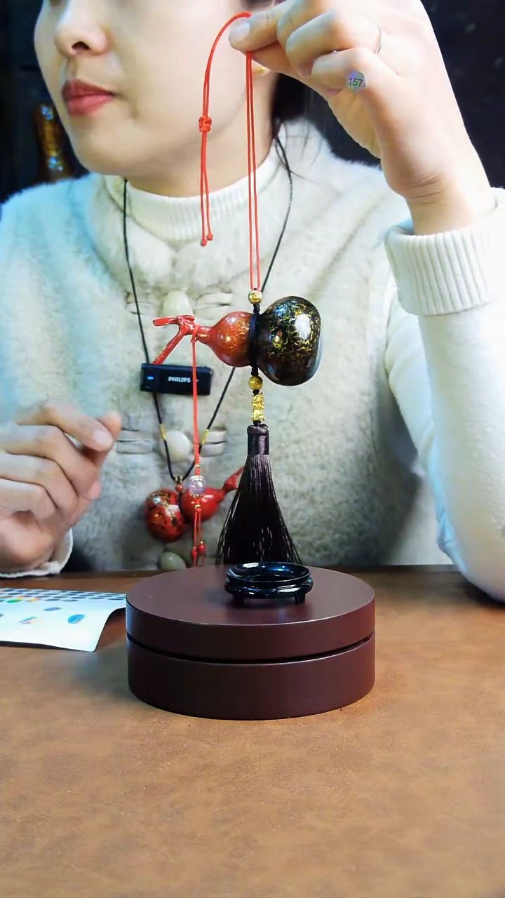 【闪购商品】254直播一物一图大漆酒葫芦送底座送挂绳