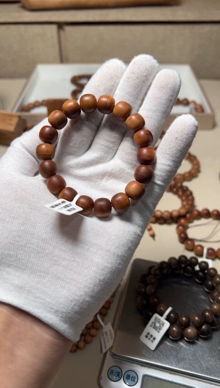 檀香木手串/手链沉水老山檀香11/12横纹黑肉微瑕福利