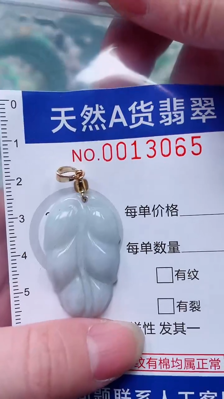 翡翠未镶嵌吊坠(赠链)1