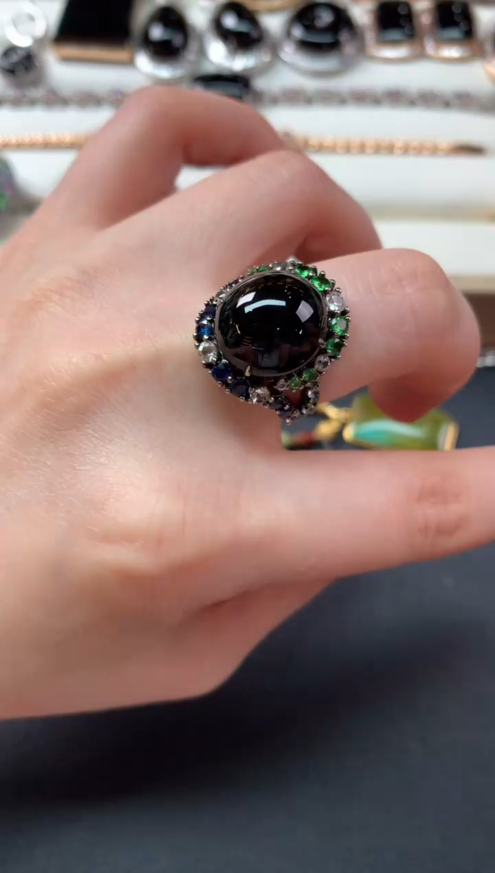 【闪购商品】翡翠戒指18K金镶嵌D834|12800