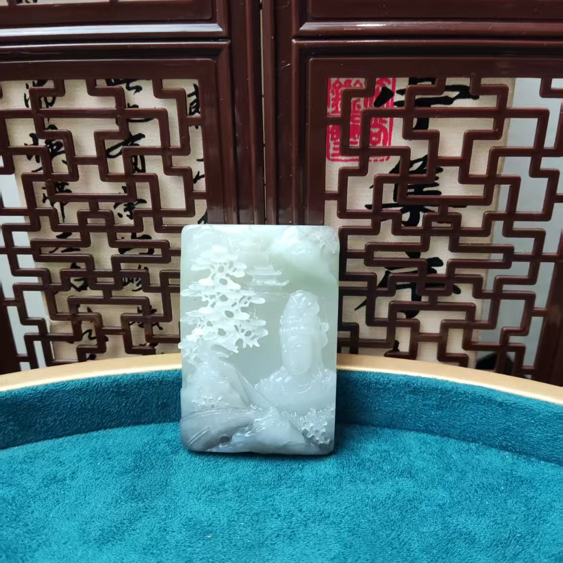 和田玉-----观音山水吊坠