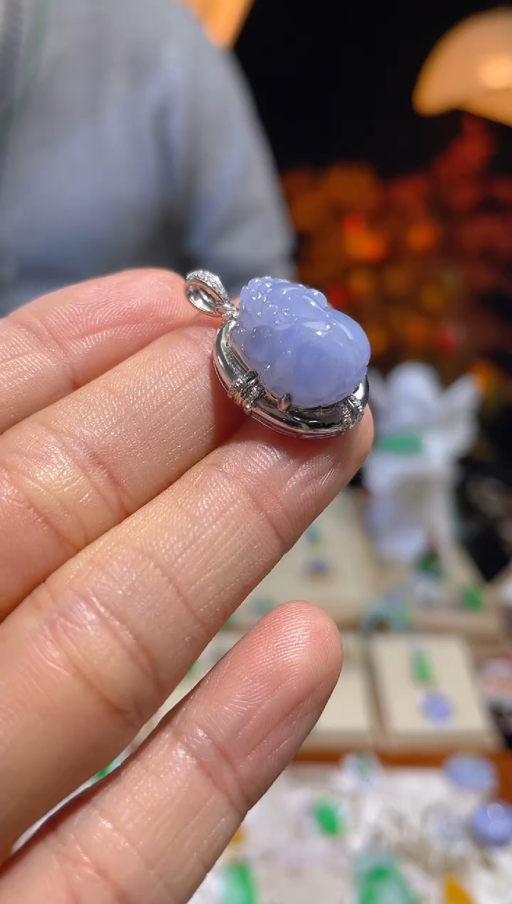 【闪购商品】翡翠颈饰18K金镶嵌假一赔三