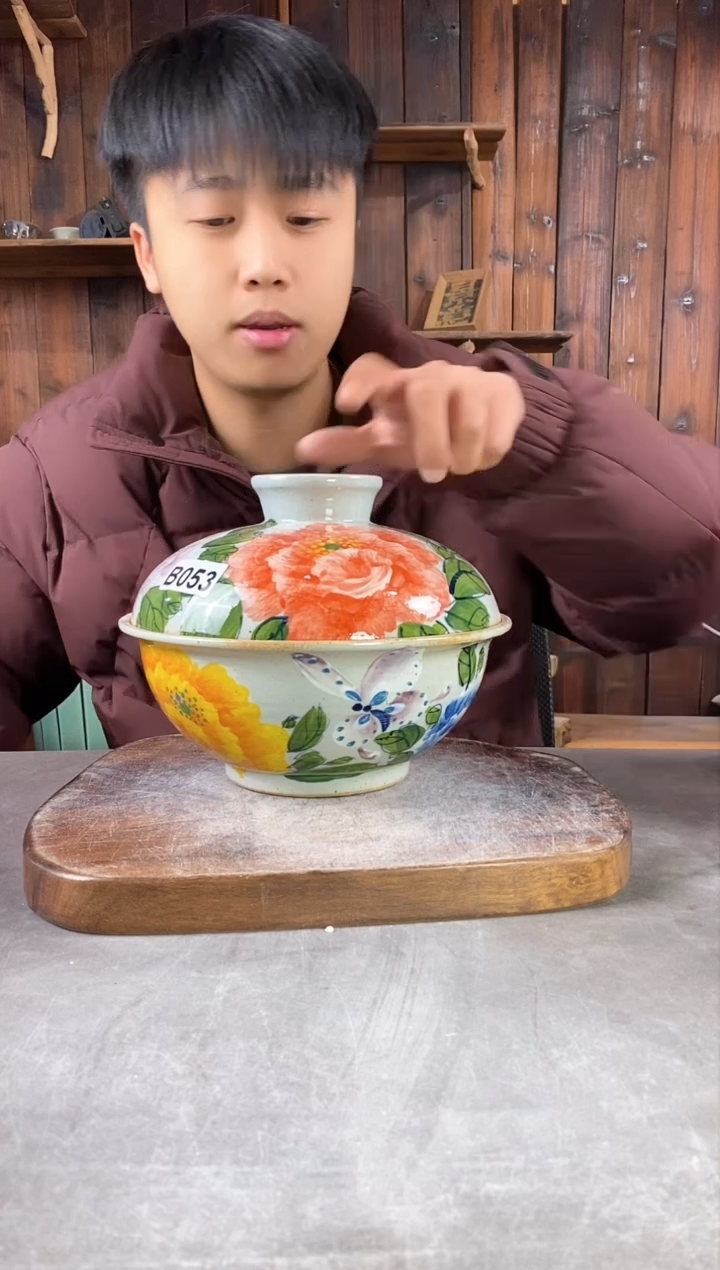 【闪购商品】碗053，手工手绘，新年快乐！