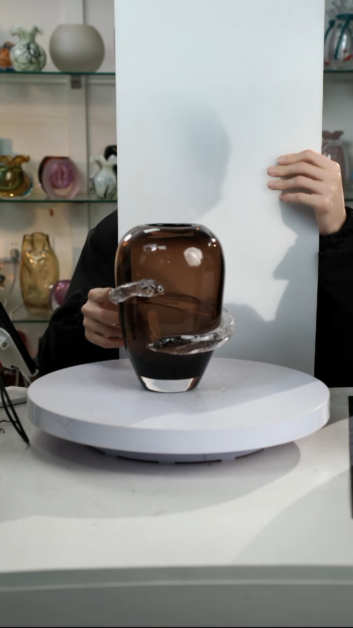 【闪购商品】琉璃高23轻奢琉璃花器微瑕福利