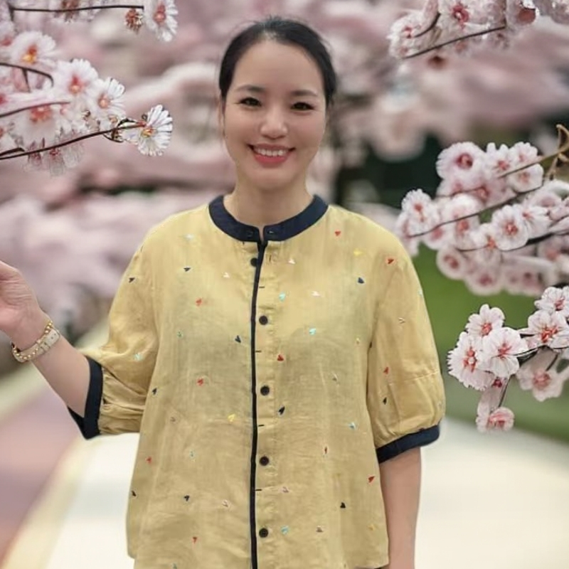 夏季时尚苎麻短袖衬衫休闲风宽松大码显瘦百搭文艺风上衣