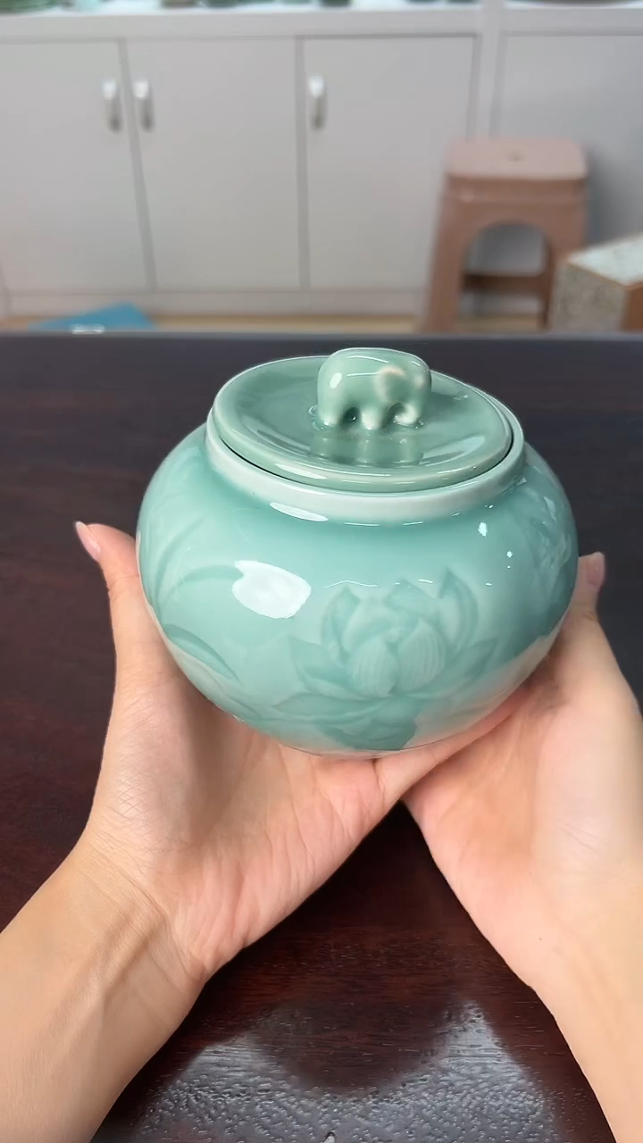 龙泉云间青瓷小米茶器