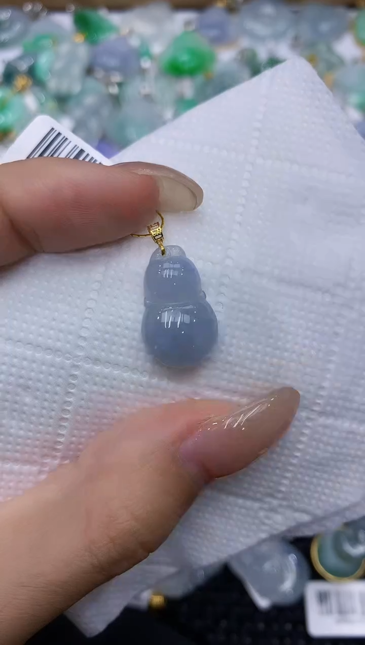 翡翠18K金镶嵌颈饰111111111111