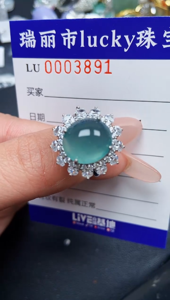 【闪购商品】翡翠颈饰银S925镶嵌3891