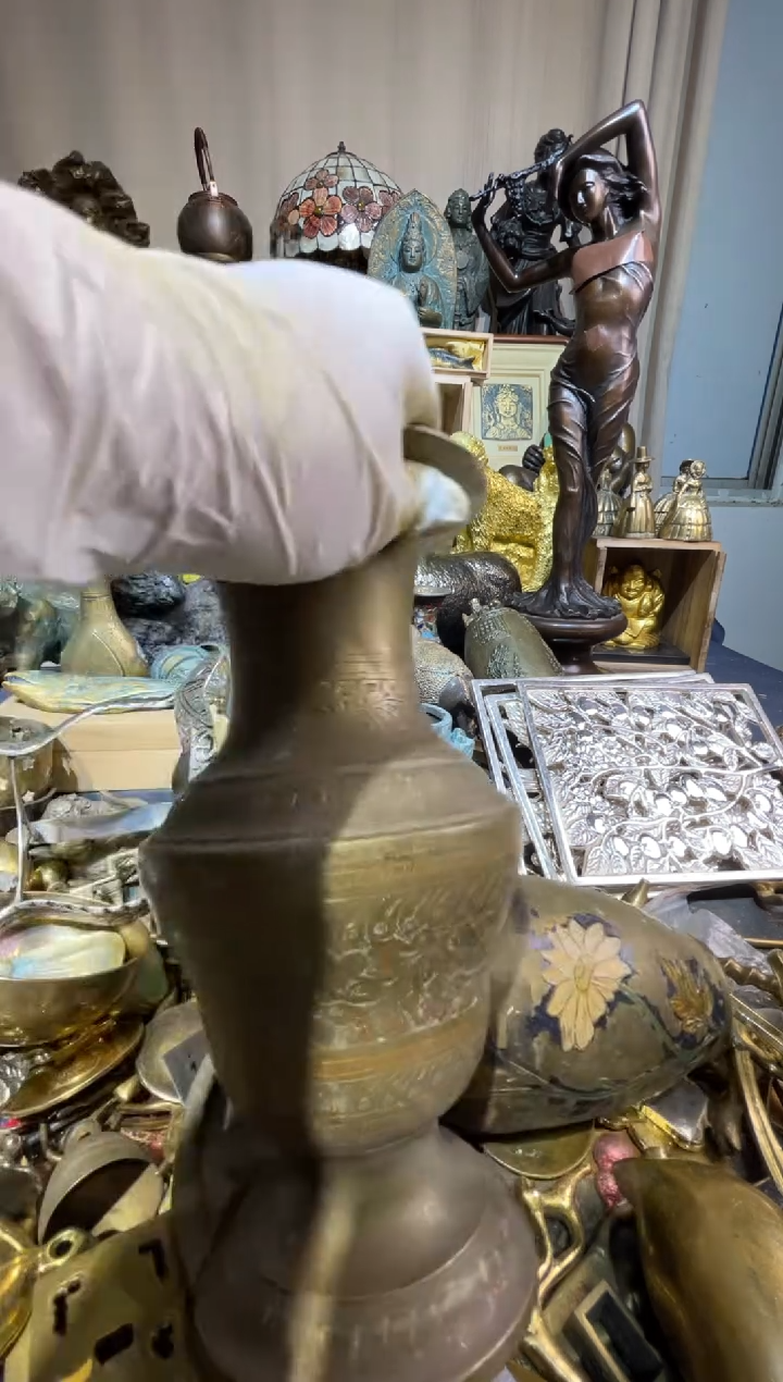 茶盏大阪中古铜器摆件1