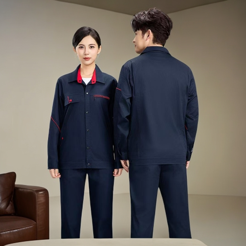 夏季加绒长袖套装短袖立领工装制服春秋季工装cleanfit风