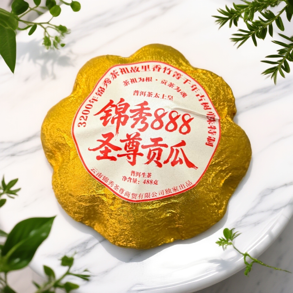 【茶姐严选】锦秀888圣尊贡瓜 普洱生茶 488g（拍1发2）
