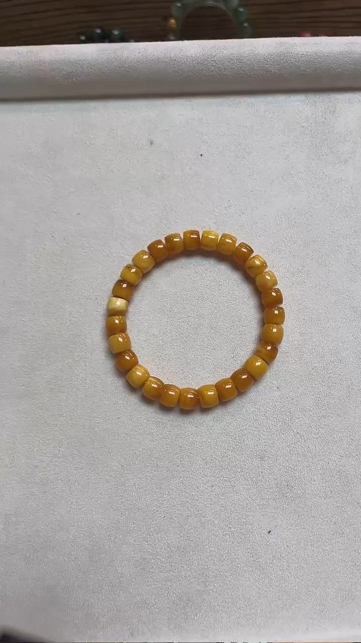 未镶嵌琥珀裸石老型手串卡8 