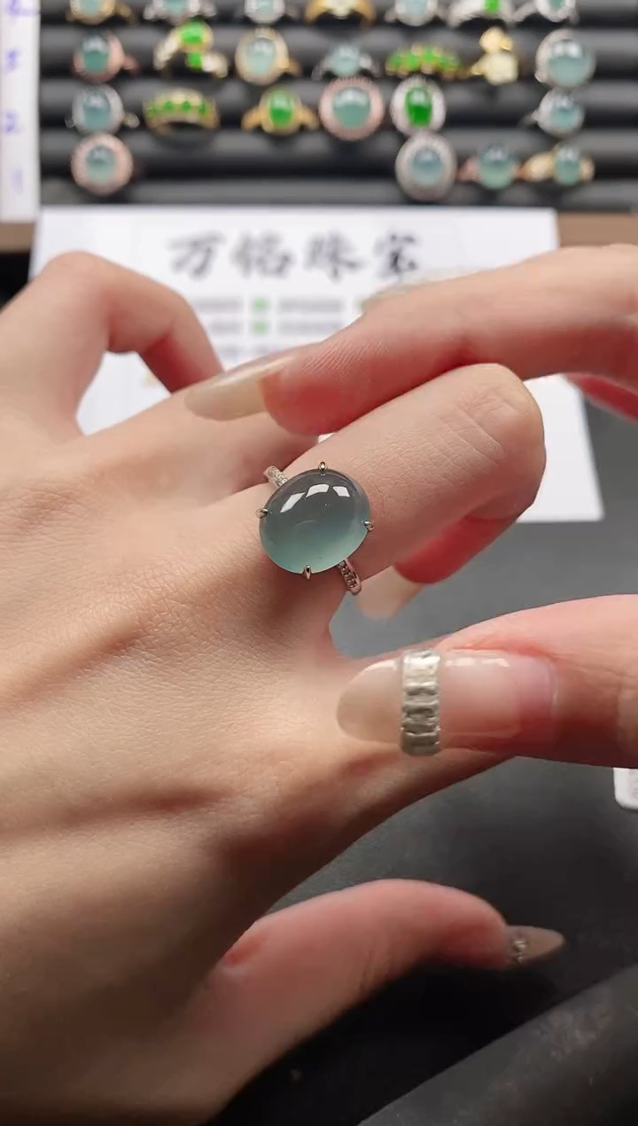 银S925镶嵌戒指翡翠51151