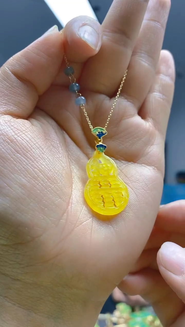 【闪购商品】翡翠耳饰合金075翡翠锁骨链