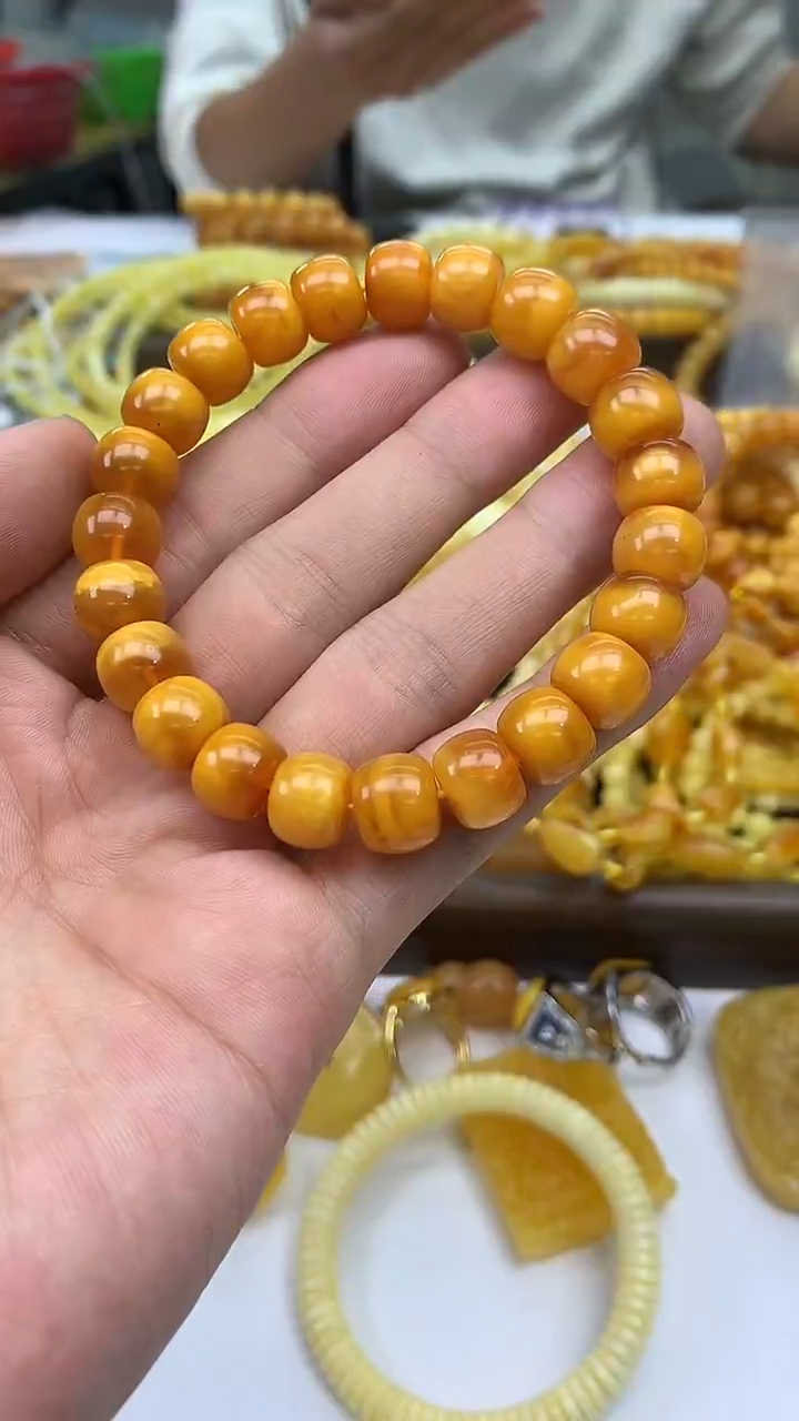 裸石蜜蜡未镶嵌手串