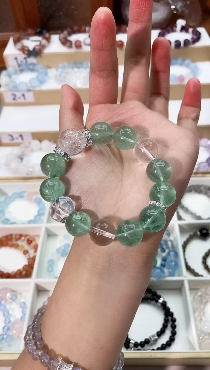【闪购商品】水晶手串未镶嵌绿萤石手串
