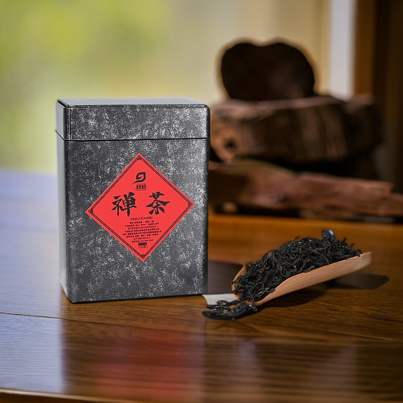 禅茶2022年中足火大红袍传统炭焙武夷岩茶乌龙茶散茶罐装250克