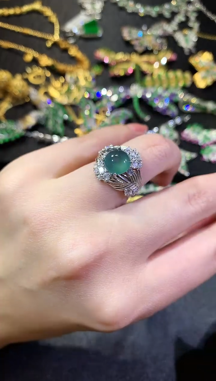 【闪购商品】翡翠戒指银S925镶嵌264戒指（多样性发货一件