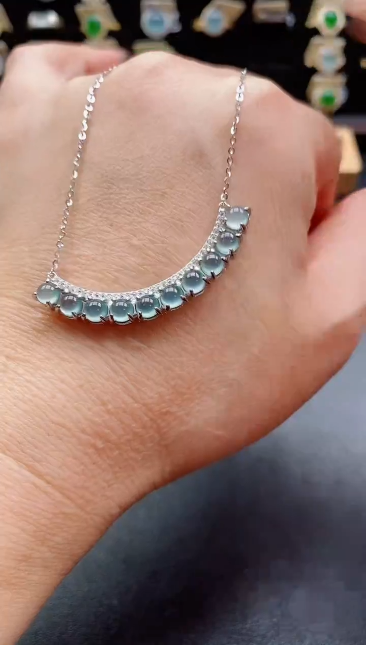 套链银S925镶嵌翡翠1