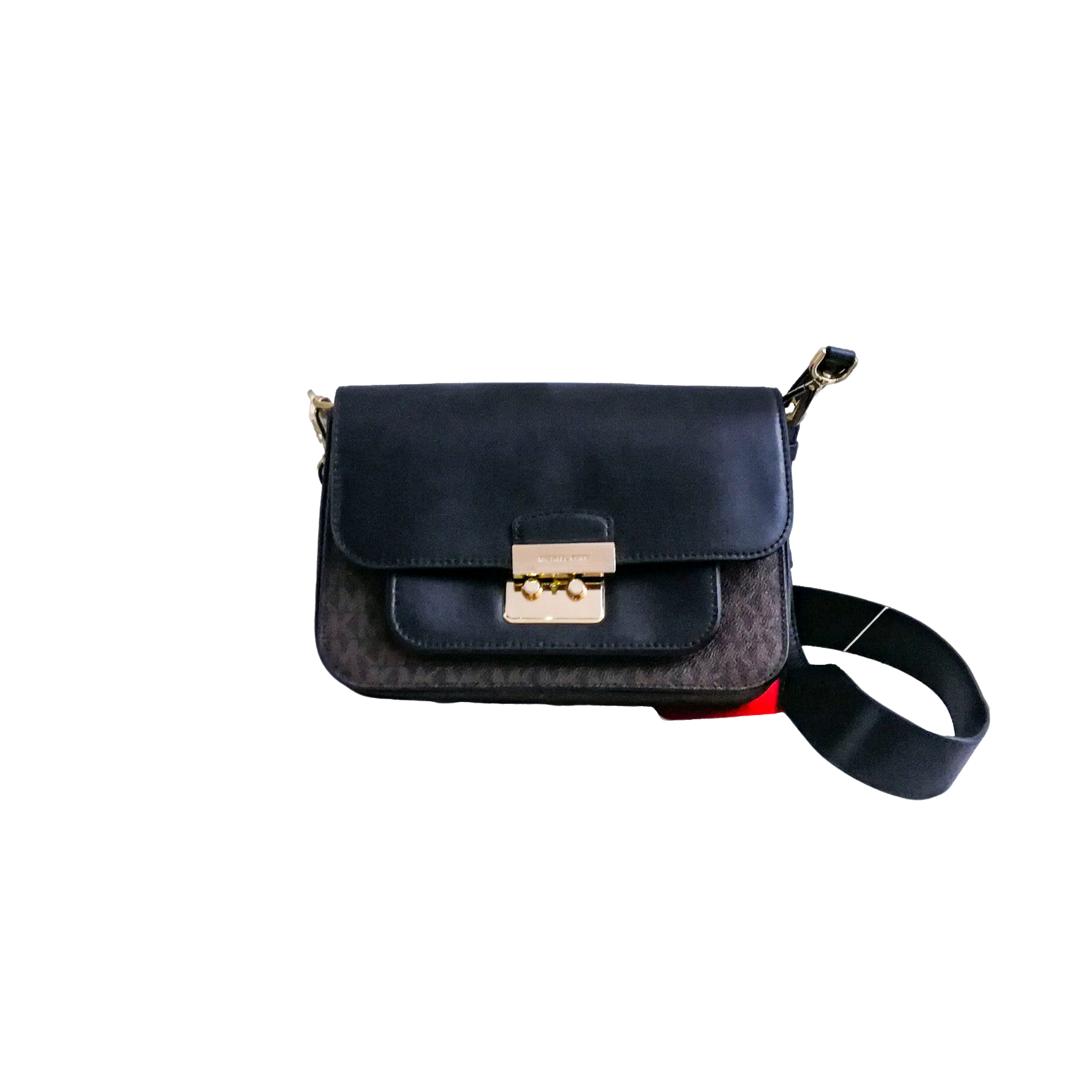 95新 MICHAELKORS/迈克高仕 mk 黑色单肩包 050627