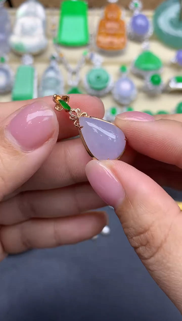 【闪购商品】翡翠颈饰18K金镶嵌384-中国好珍宝