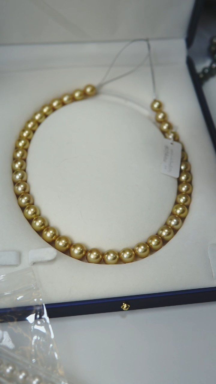 【闪购商品】海水珍珠颈饰未镶嵌真科研ss茶金10-12