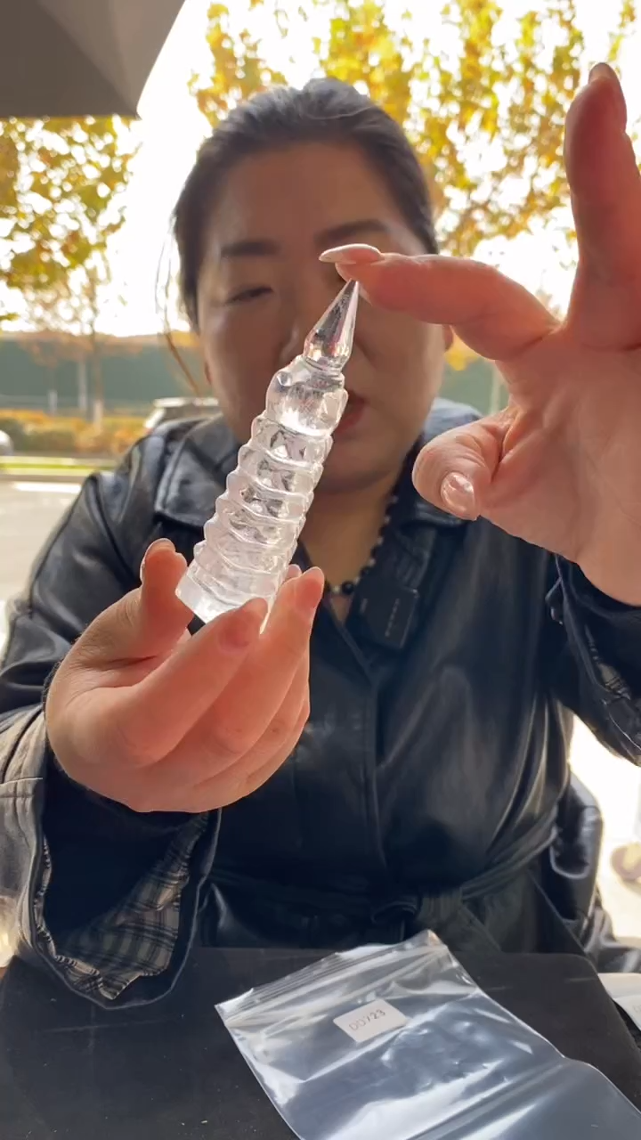 未镶嵌珠宝半成品水晶白水晶文昌塔D723