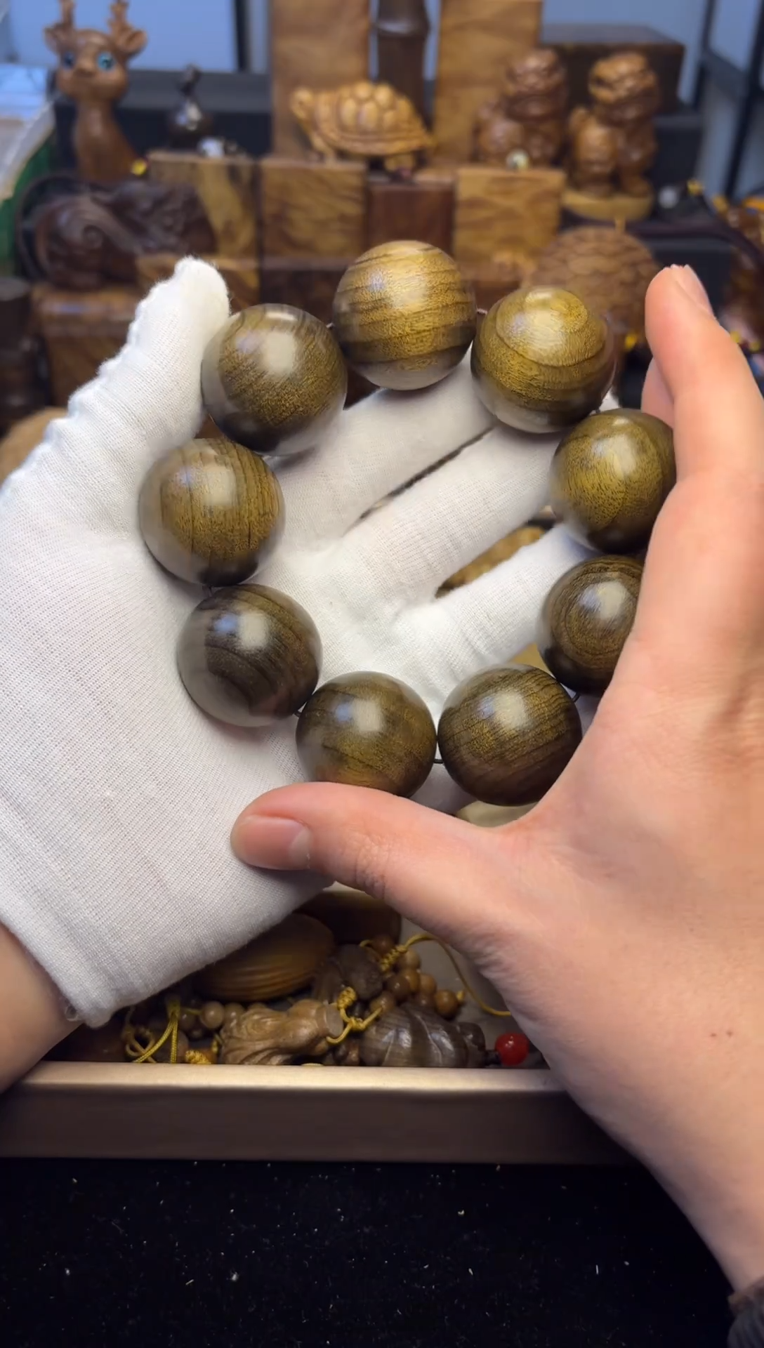 【闪购商品】楠木（金丝楠）其他3.0阴沉绿手串85