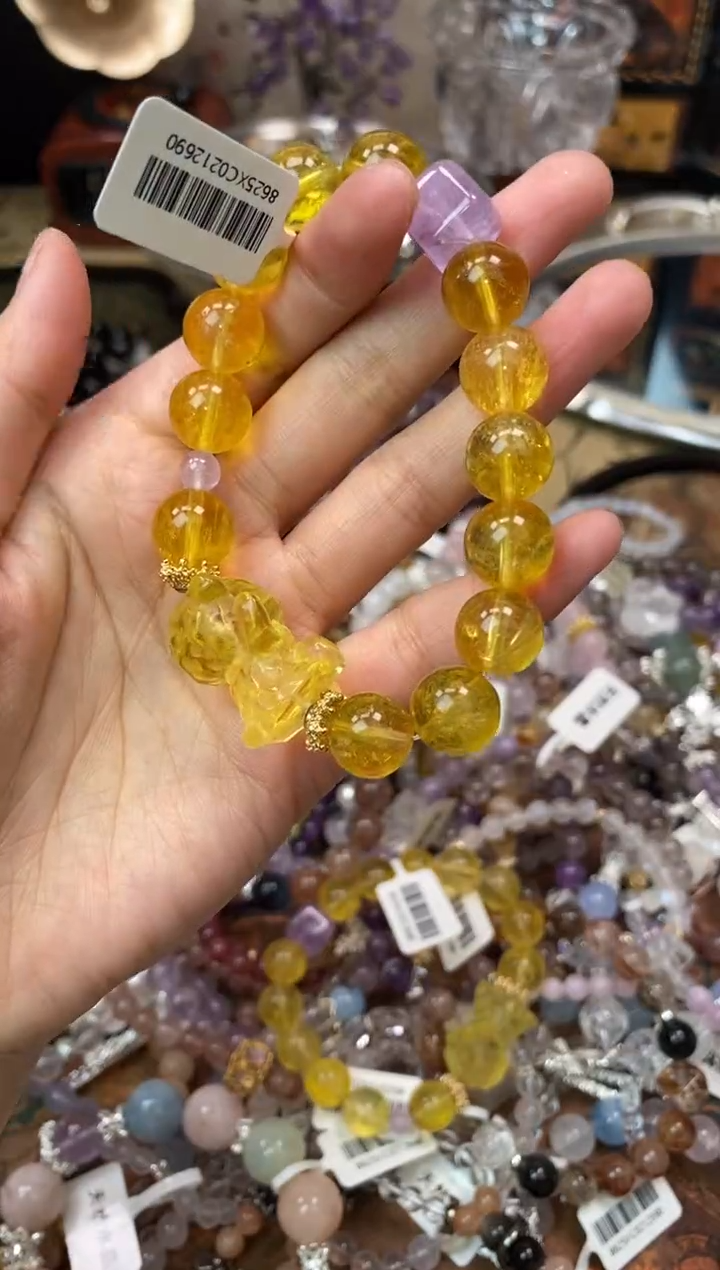 【闪购商品】萤石手链未镶嵌384手串